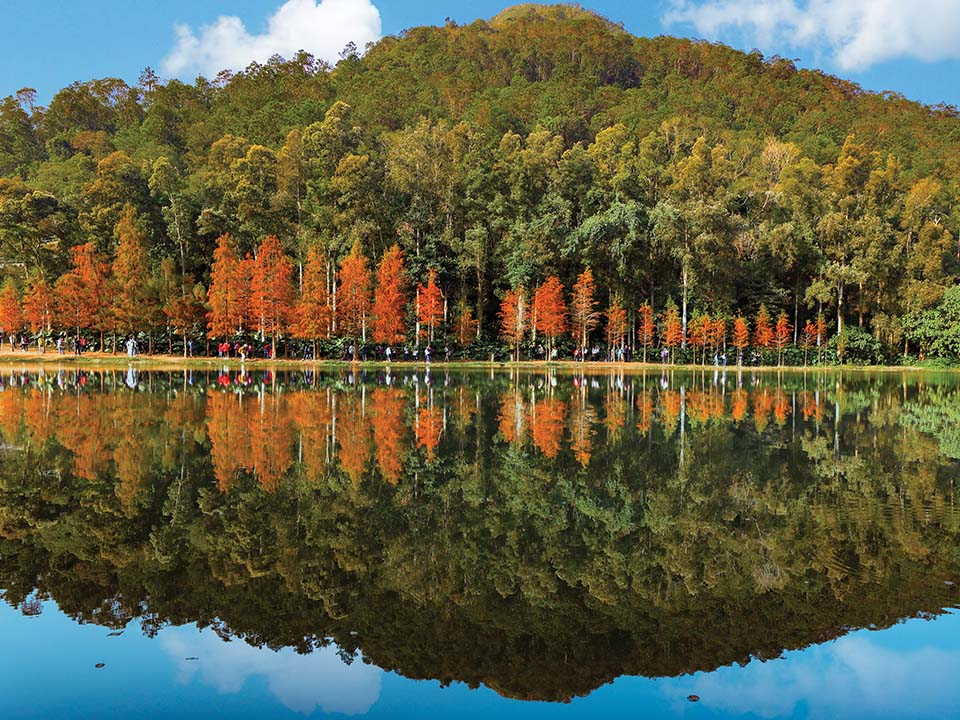 Lau Shui Heung Reservoir at fall